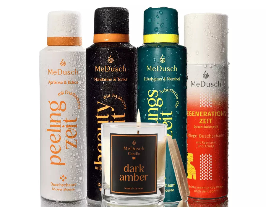 4er Set AllInOne + AromaKerze Dark Amber MeDusch