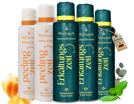 5er Set Erkältungszeit & Peelingzeit-Duschschaum